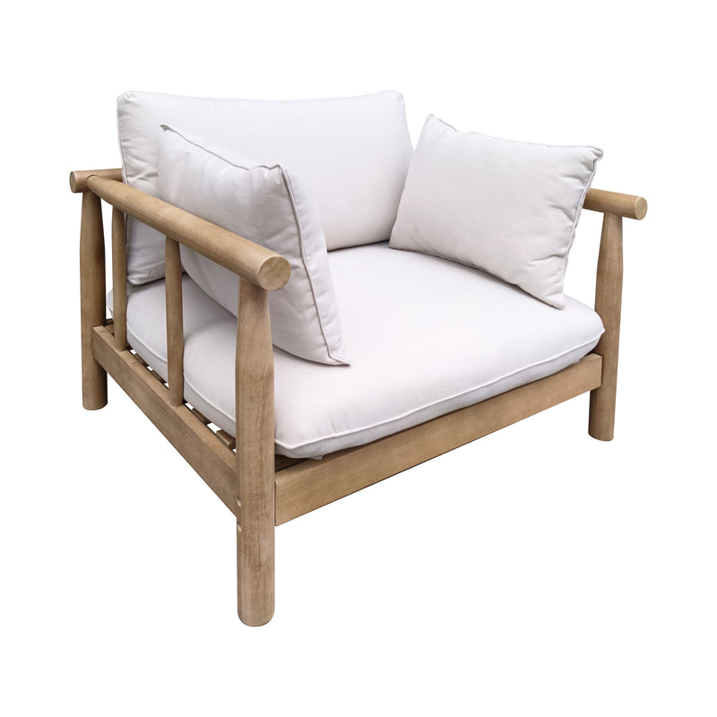 Cargue la imagen en el visor de la galería, Sillón Individual para interior y exterior color natural Bungalow-HUC39501