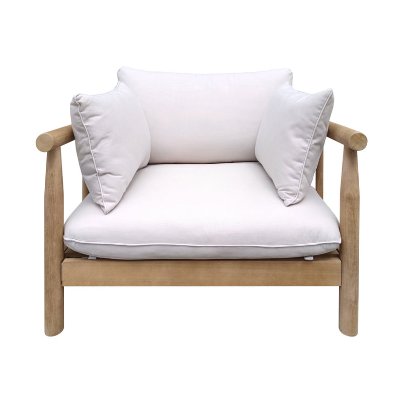 Cargue la imagen en el visor de la galería, Sillón Individual para interior y exterior color natural Bungalow-HUC39501