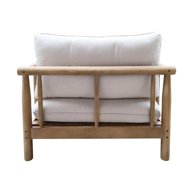 Cargue la imagen en el visor de la galería, Sillón Individual para interior y exterior color natural Bungalow-HUC39501