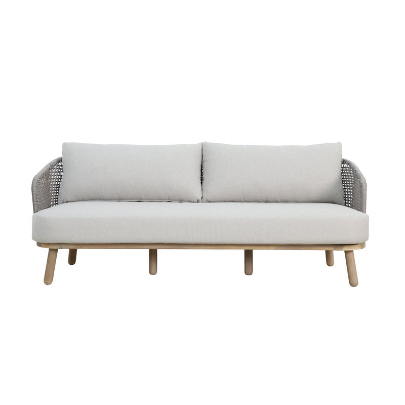 Cargue la imagen en el visor de la galería, Sofá Triple Anya de madera color natural & gris - HUC40442GIM