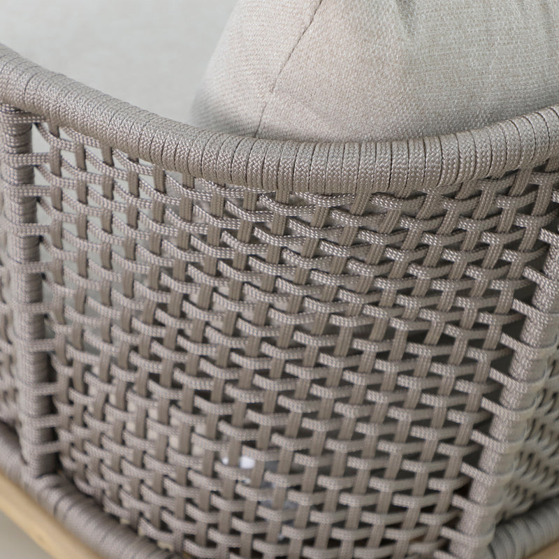 Cargue la imagen en el visor de la galería, Sofá Triple Anya de madera color natural & gris - HUC40442GIM