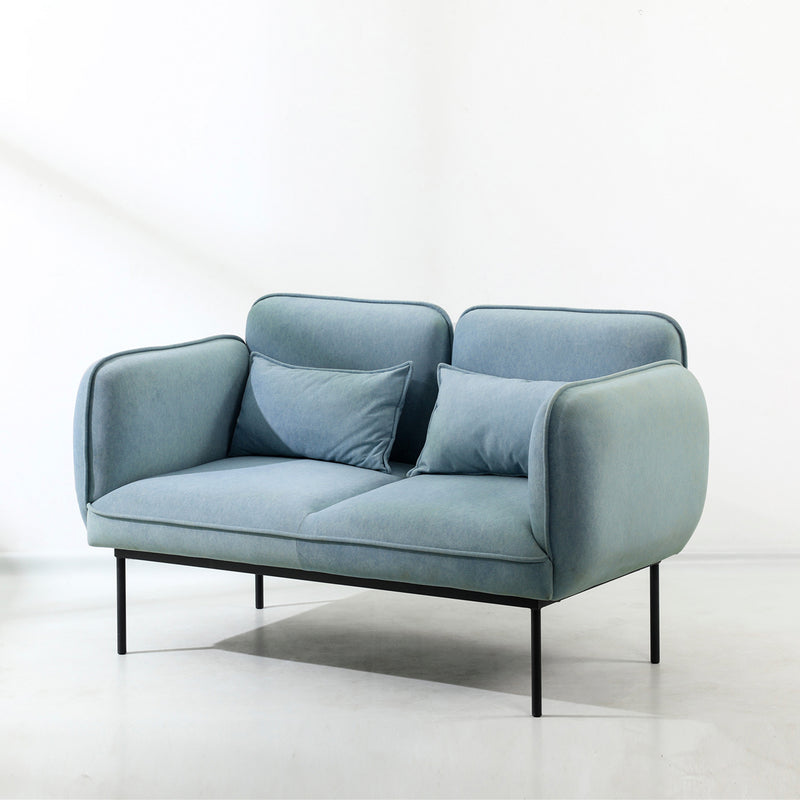 Cargue la imagen en el visor de la galería, Sofá doble para interior BD69BL / S-012-DO minimalista color azul - BD69BL