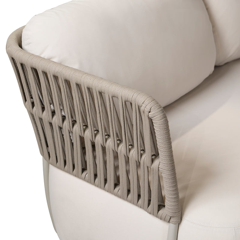 Cargue la imagen en el visor de la galería, Set modular con puff SOFT Luxury ,7 Piezas color beige - SOFTLUX-BEIGE