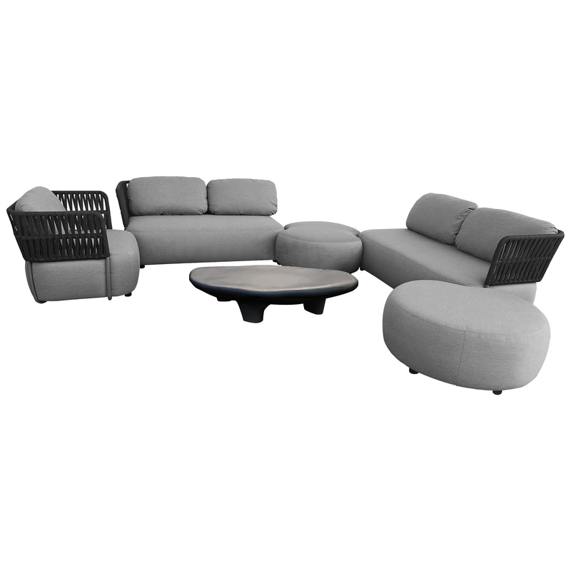 Cargue la imagen en el visor de la galería, Set Luxury Soft gris + mesa Drimer carbón - SOFTLUX-DRIM