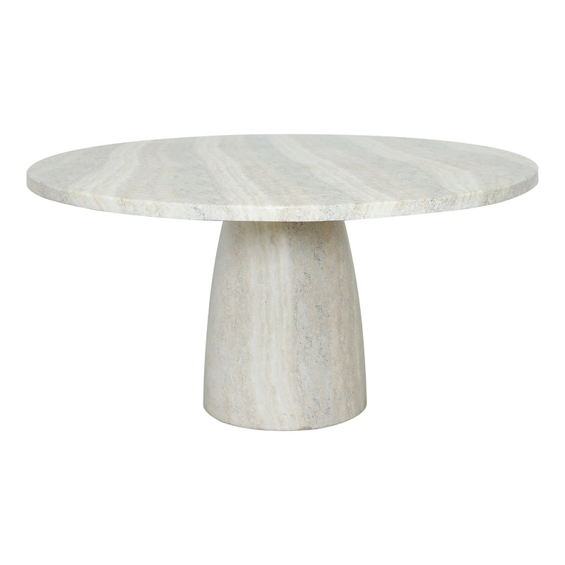 Cargue la imagen en el visor de la galería, Mesa de comedor para interior y exterior SONOMA 1.5M redonda, estilo marmol - HUC28454