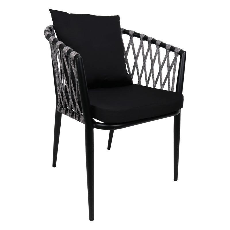 Cargue la imagen en el visor de la galería, Silla de Lazo para Exterior e Interior Color Negro SONTA 123 - ZF123