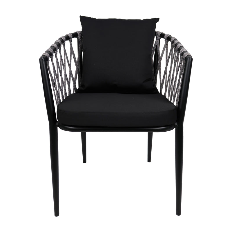 Cargue la imagen en el visor de la galería, Silla de Lazo para Exterior e Interior Color Negro SONTA 123 - ZF123