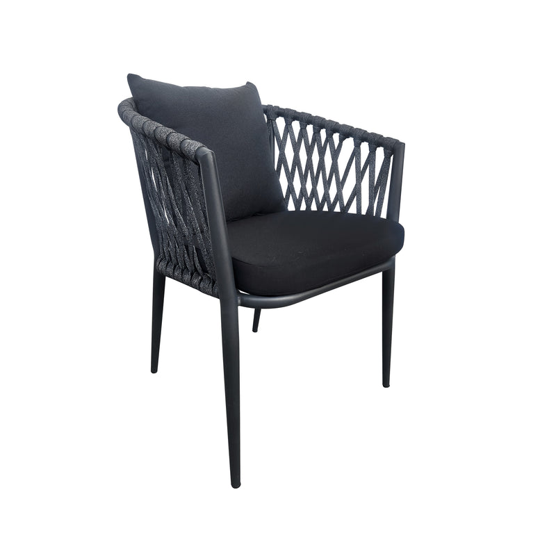 Cargue la imagen en el visor de la galería, Silla de Lazo para Exterior e Interior Color Negro/Gris SONTA 720-ZF42