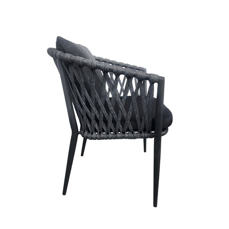 Cargue la imagen en el visor de la galería, Silla de Lazo para Exterior e Interior Color Negro/Gris SONTA 720-ZF42