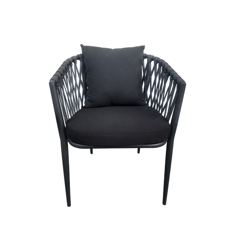 Cargue la imagen en el visor de la galería, Silla de Lazo para Exterior e Interior Color Negro/Gris SONTA 720-ZF42