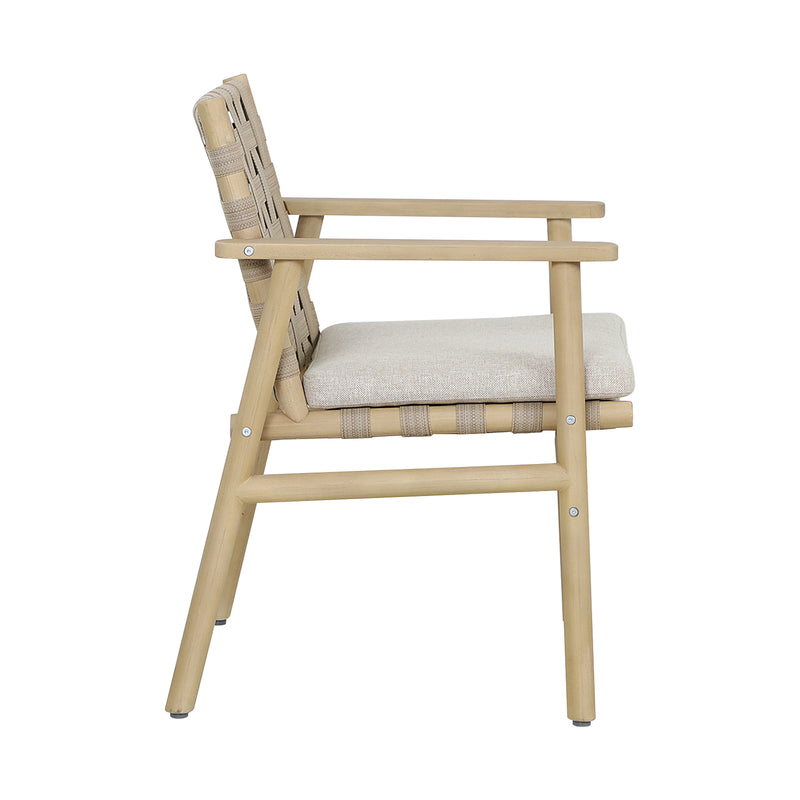Cargue la imagen en el visor de la galería, Silla de madera para exterior e interior Sophie Strap color Natural- HUC40758