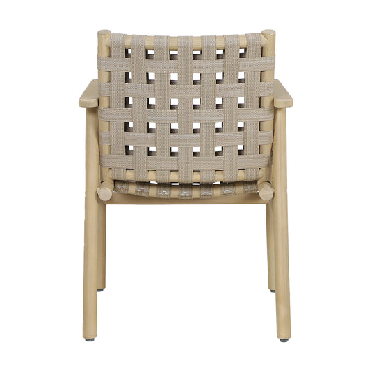 Silla de madera para exterior e interior Sophie Strap color Natural- HUC40758
