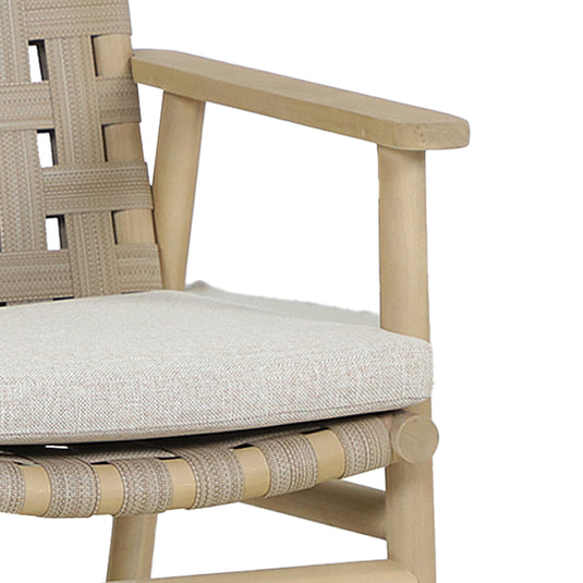 Silla de madera para exterior e interior Sophie Strap color Natural- HUC40758