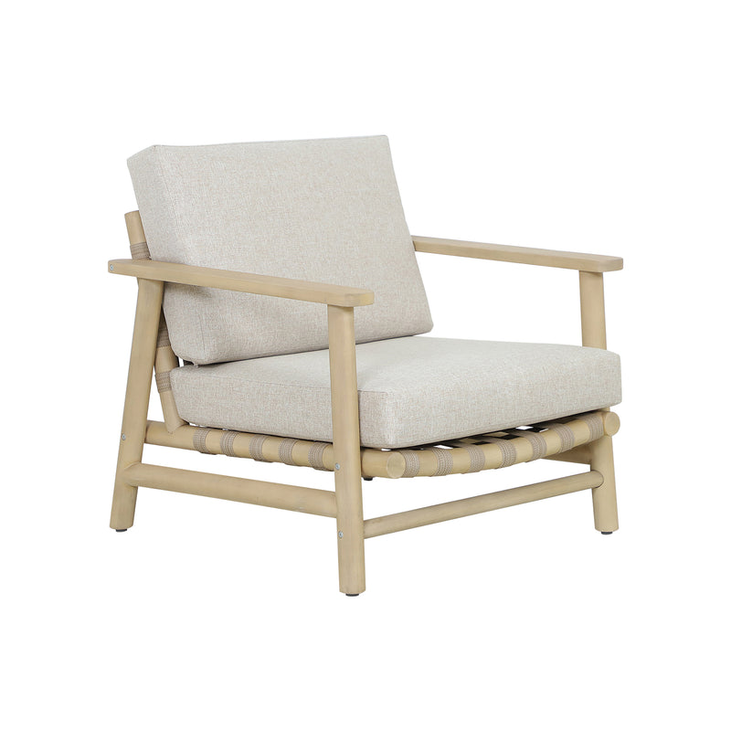 Cargue la imagen en el visor de la galería, Set doble Sophie Strap de madera color Natural sin mesa de centro - HUC40760-DOB-SM