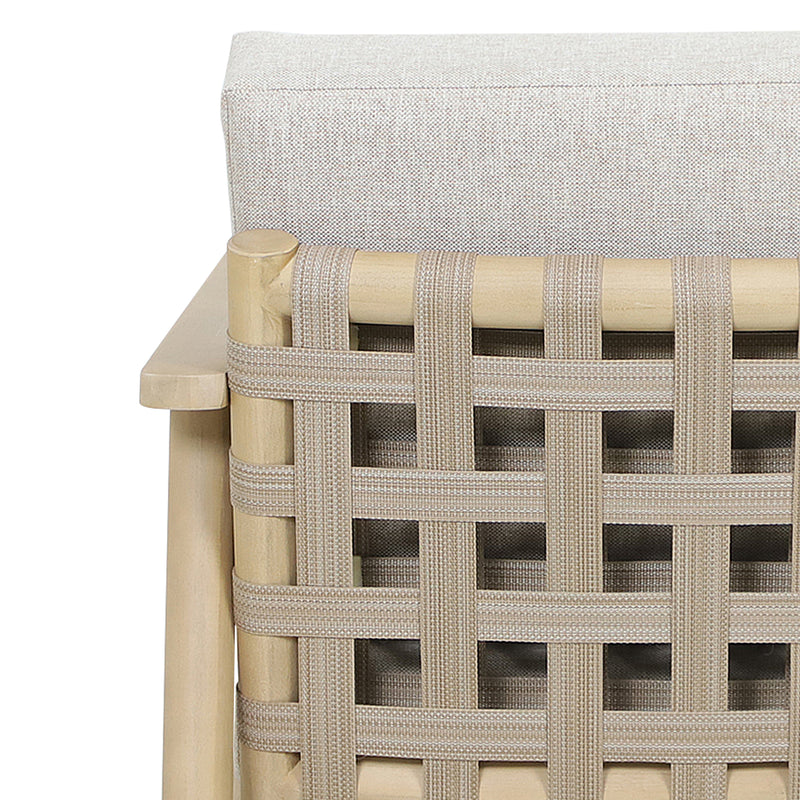 Cargue la imagen en el visor de la galería, Set doble Sophie Strap de madera color Natural sin mesa de centro - HUC40760-DOB-SM