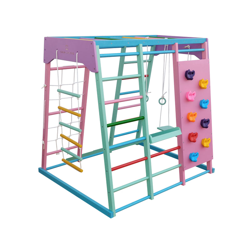 Cargue la imagen en el visor de la galería, Trepadora Infantil de Madera Pastel de colores - SRWPAS