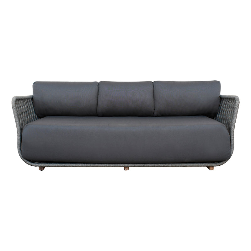 Cargue la imagen en el visor de la galería, Sofá triple para interior y exterior Sundown color Carbon - HUC39906