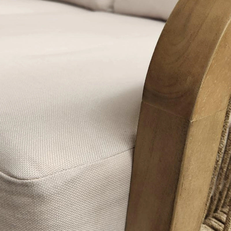 Cargue la imagen en el visor de la galería, Sala Con Mesa de Centro para Exterior e Interior de Madera Color Blanco RIMINI CORNER-HUC25789KD