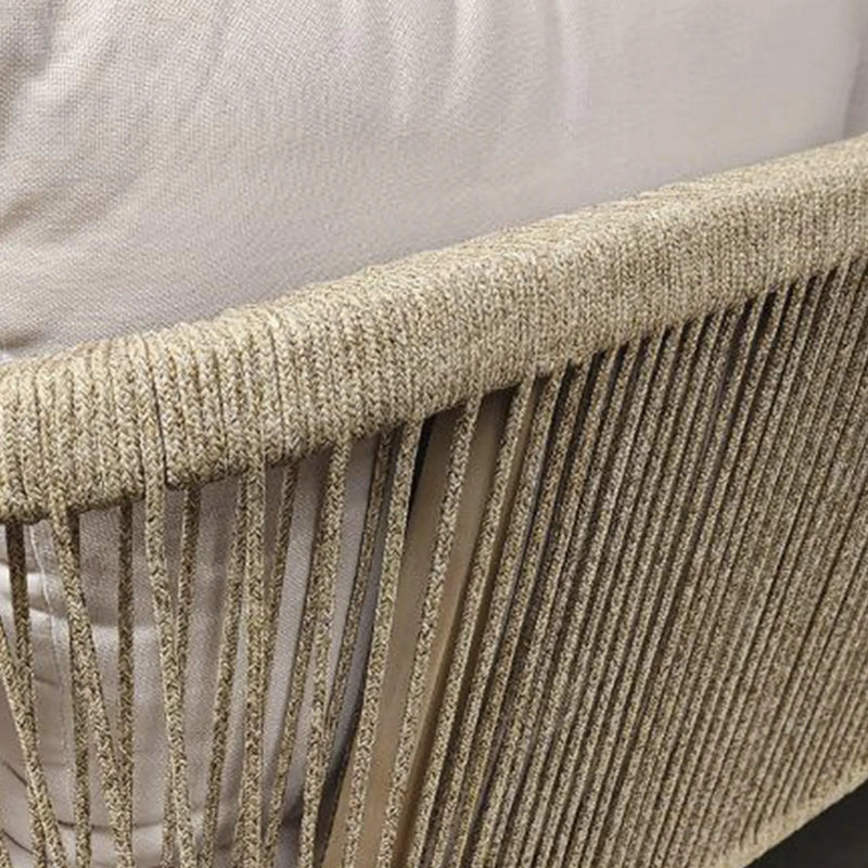 Cargue la imagen en el visor de la galería, Sala Con Mesa de Centro para Exterior e Interior de Madera Color Blanco RIMINI CORNER-HUC25789KD