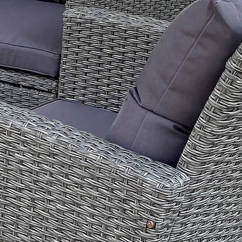Cargue la imagen en el visor de la galería, Sala Rattan Color Gris para Exterior e Interior CHELSEA-SH006 CasaEaster