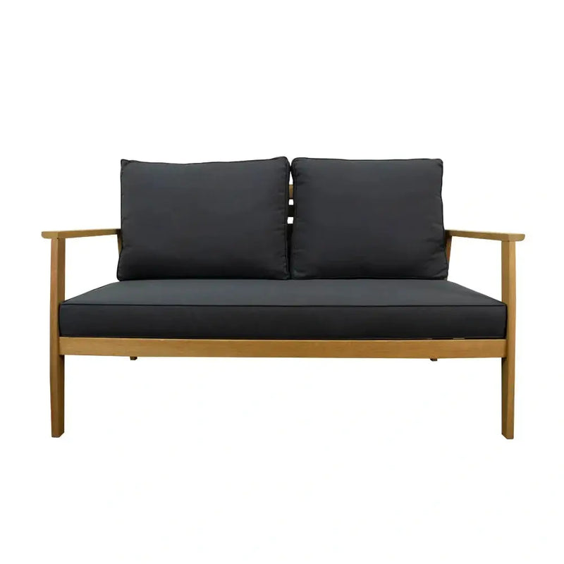 Cargue la imagen en el visor de la galería, Sala para Exterior e Interior Madera Acacia Color Negro PLAZA DOBLE-HUC36