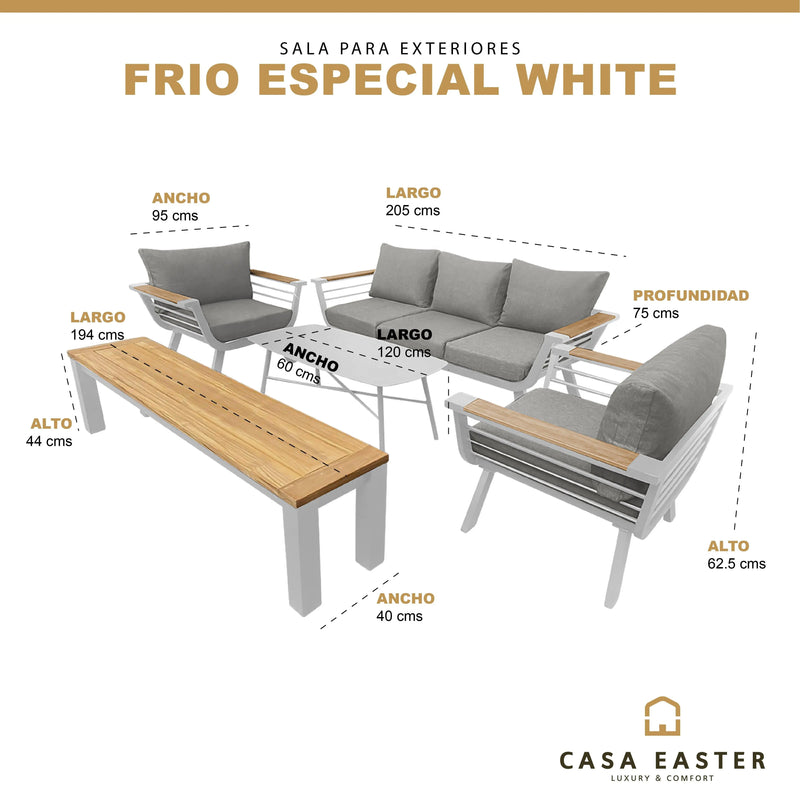 Cargue la imagen en el visor de la galería, Sala para Exterior e Interior de Aluminio Color Blanco FRIO ESPECIAL-SDAPEYJMFESP