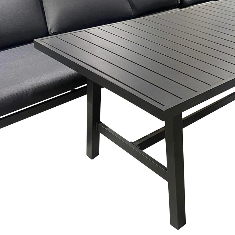 Cargue la imagen en el visor de la galería, Sala para Exterior e Interior de Aluminio Color Carbon ANCONA CORNER-CC-75749