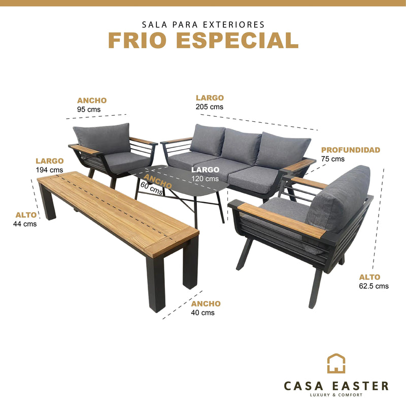 Cargue la imagen en el visor de la galería, Sala para Exterior e Interior de Aluminio Color Carbon FRIO ESPECIAL-SDAPEYJMFESP