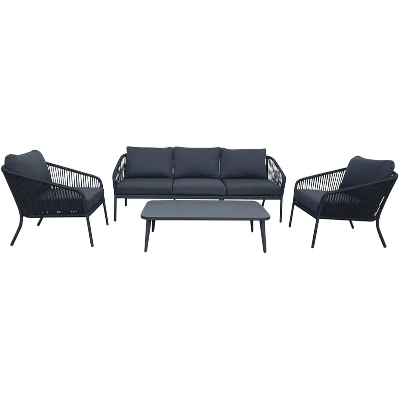 Cargue la imagen en el visor de la galería, Sala para Exterior e Interior de Aluminio Color Carbon JAVA TRIPLE-61526-ST