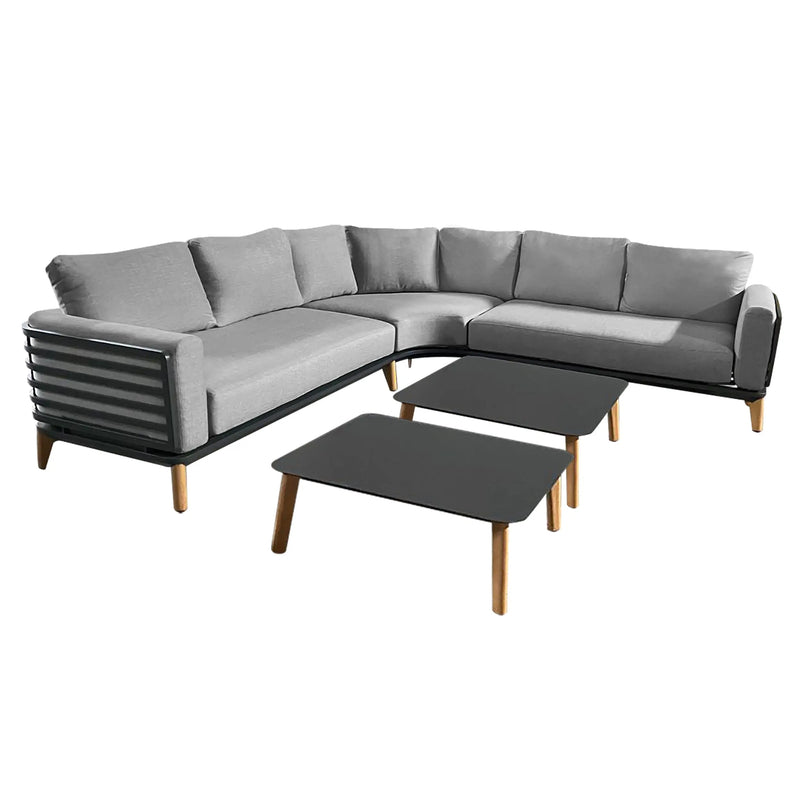 Cargue la imagen en el visor de la galería, Sala para Exterior e Interior de Aluminio Color Carbon-MOSS CORNER 1193CO-CA CasaEaster