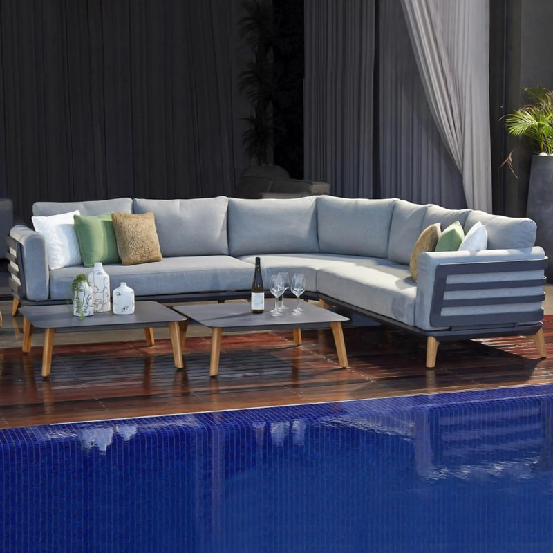 Cargue la imagen en el visor de la galería, Sala para Exterior e Interior de Aluminio Color Carbon-MOSS CORNER 1193CO-CA CasaEaster