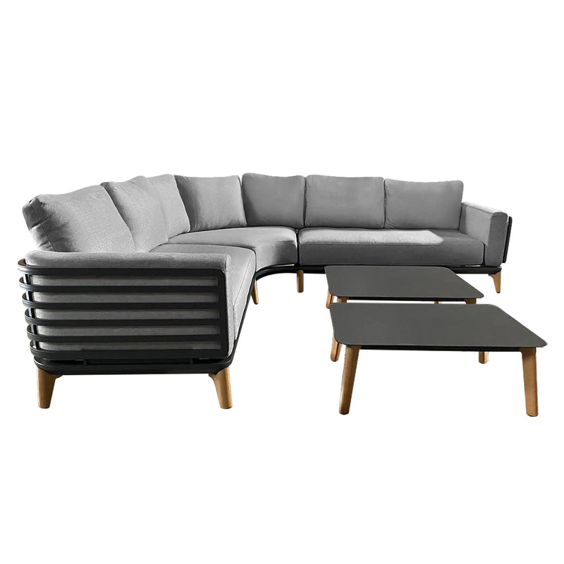 Cargue la imagen en el visor de la galería, Sala para Exterior e Interior de Aluminio Color Carbon-MOSS CORNER 1193CO-CA CasaEaster