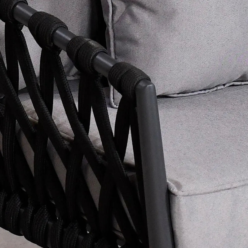 Cargue la imagen en el visor de la galería, Sala para Exterior e Interior de Aluminio Color Carbon con Gris BELINAS-55754