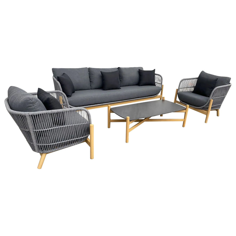 Cargue la imagen en el visor de la galería, Sala para Exterior e Interior de Aluminio Color Gris LIGHTON TRIPLE-LIG03 CasaEaster