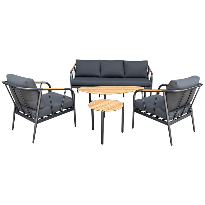 Cargue la imagen en el visor de la galería, Sala para Exterior e Interior de Aluminio Color Gris RAFFELS-SDSD23202 CasaEaster