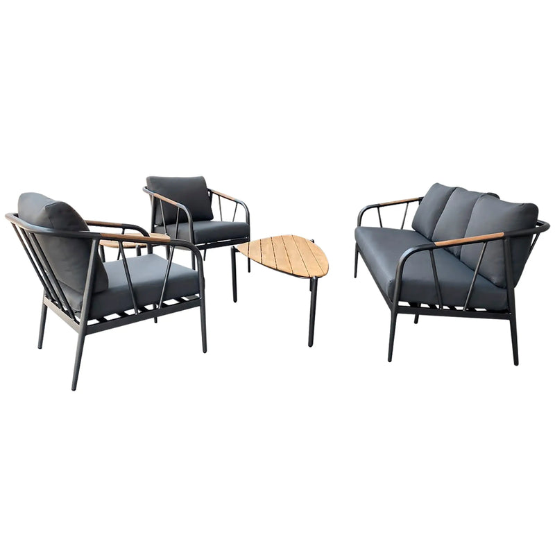 Cargue la imagen en el visor de la galería, Sala para Exterior e Interior de Aluminio Color Gris RAFFELS-SDSD23202 CasaEaster
