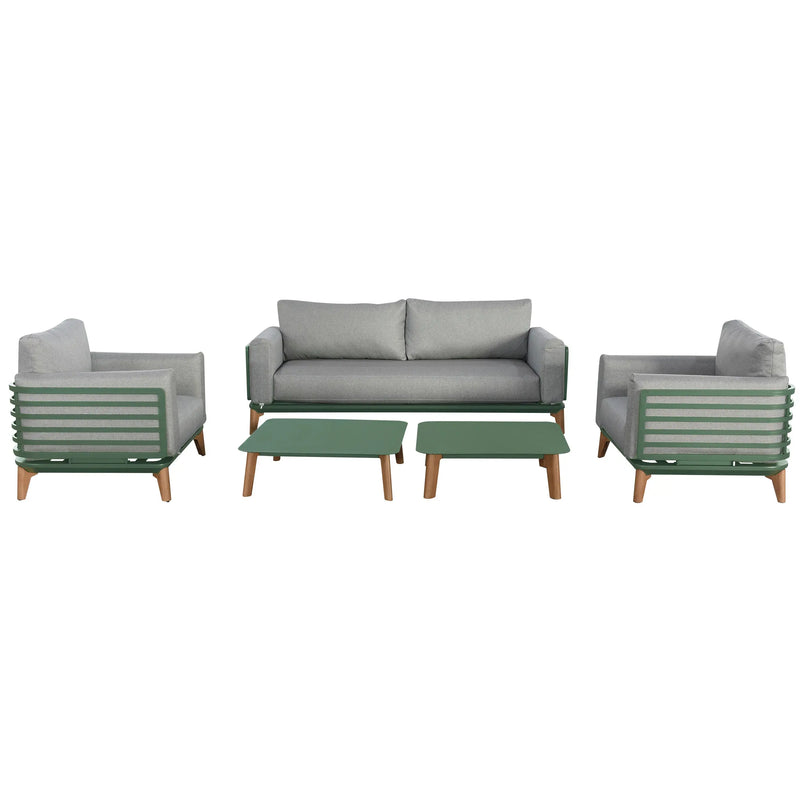 Cargue la imagen en el visor de la galería, Sala para Exterior e Interior de Aluminio Color Verde MOSS DOBLE-1193DO-VE CasaEaster