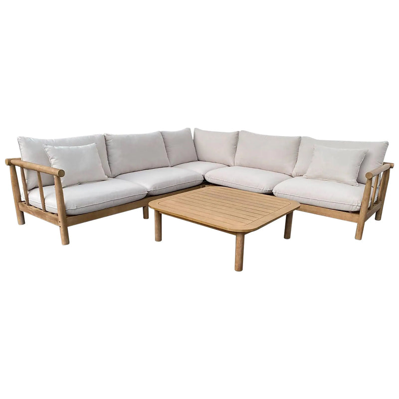 Cargue la imagen en el visor de la galería, Sala para Exterior e Interior de Madera Color Blanco BUNGALOW CORNER-HUC39504