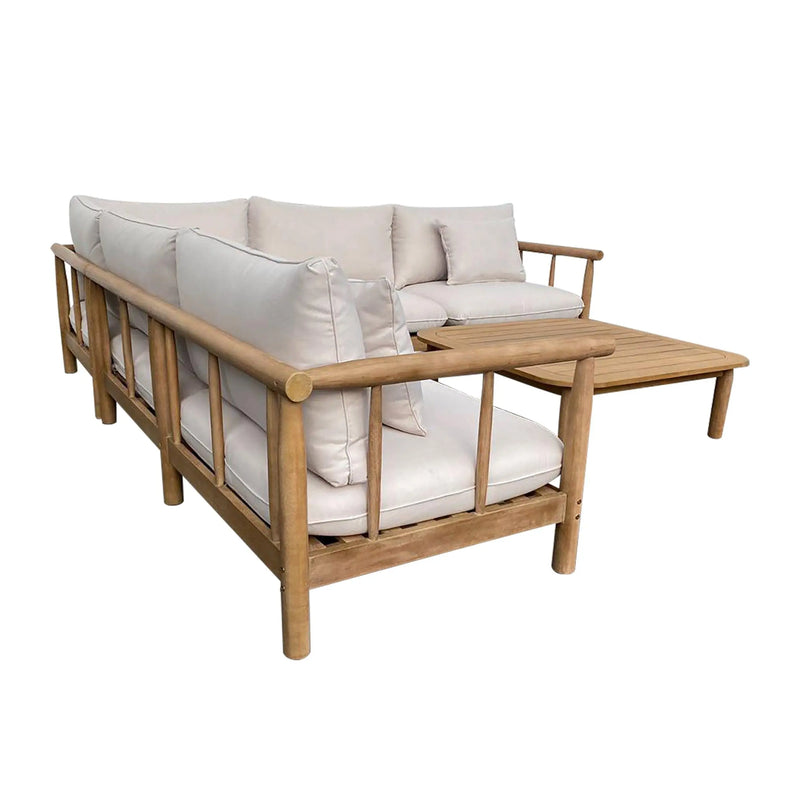 Cargue la imagen en el visor de la galería, Sala para Exterior e Interior de Madera Color Blanco BUNGALOW CORNER-HUC39504