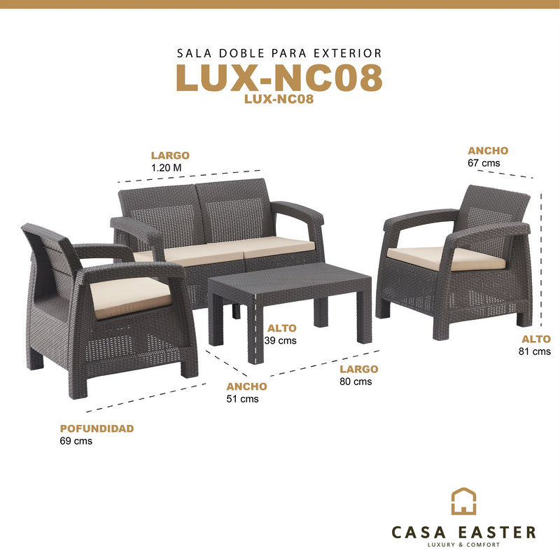 Cargue la imagen en el visor de la galería, Sala para Exterior e Interior de Plástico LUX-NC08-LUX-NC08. CasaEaster