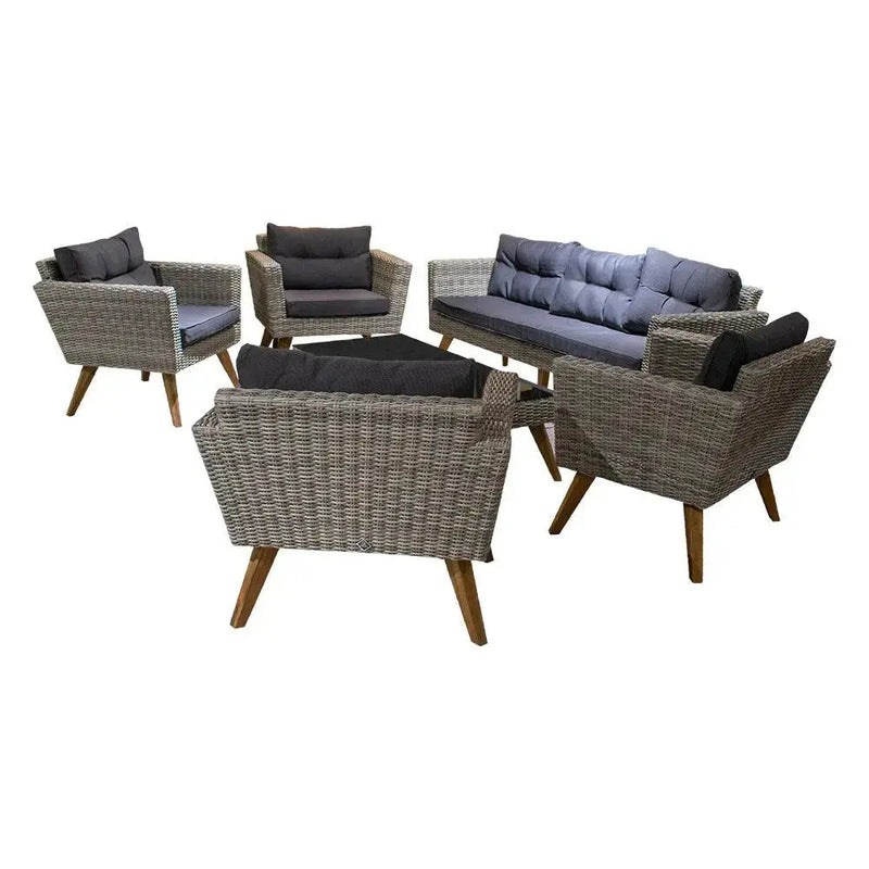 Cargue la imagen en el visor de la galería, Sala para Exterior e Interior de Rattan Color Carbon VITA EXTRA-SRVEPE CasaEaster