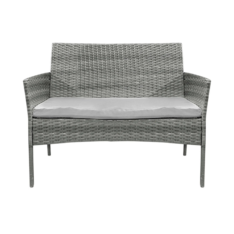 Cargue la imagen en el visor de la galería, Sala para Exterior e Interior de Rattan Color Gris ERICK-SFS003- CasaEaster