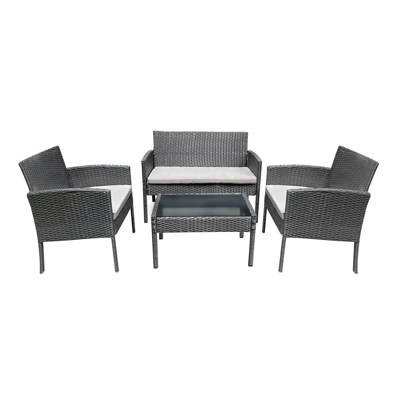 Cargue la imagen en el visor de la galería, Sala para Exterior e Interior de Rattan Color Gris IVORY-SNG