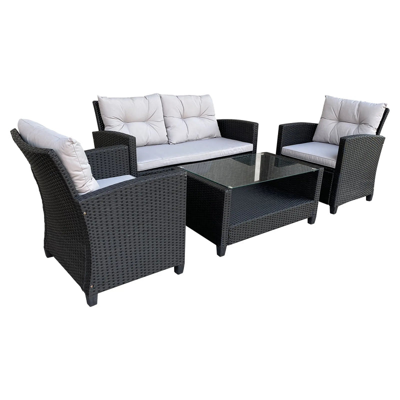 Cargue la imagen en el visor de la galería, Sala para Exterior e Interior de Rattan Color Marron CHELSEA-SH005 CasaEaster