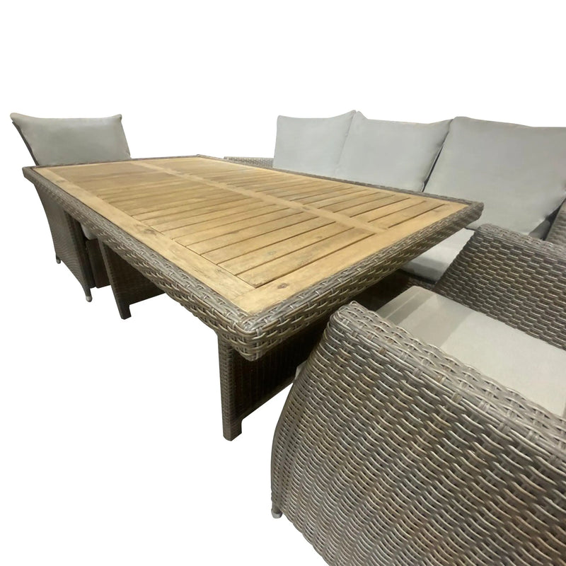 Cargue la imagen en el visor de la galería, Sala para Exterior e Interior de Rattan Color Natural SONIA-HUC37718