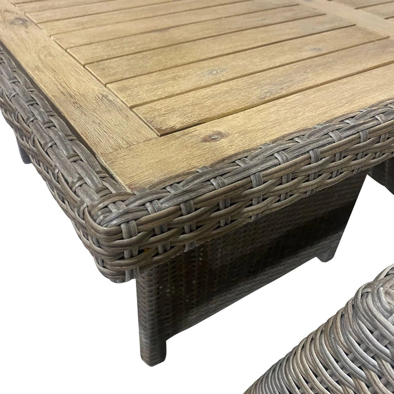 Cargue la imagen en el visor de la galería, Sala para Exterior e Interior de Rattan Color Natural SONIA-HUC37718