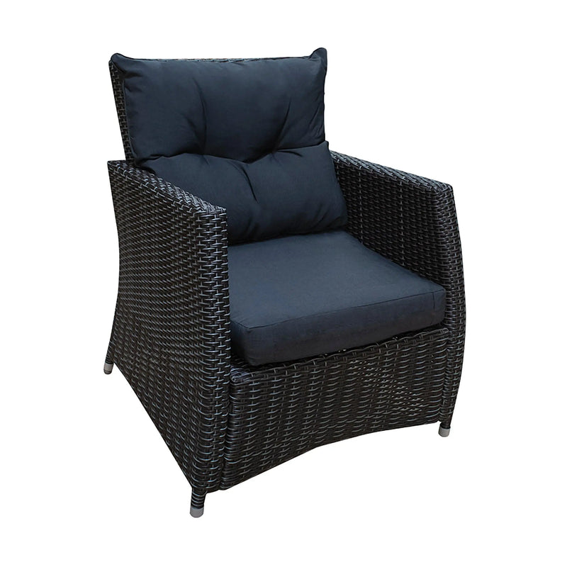 Cargue la imagen en el visor de la galería, Sala para Exterior e Interior de Rattan Color Negro ISLA-SRIDB