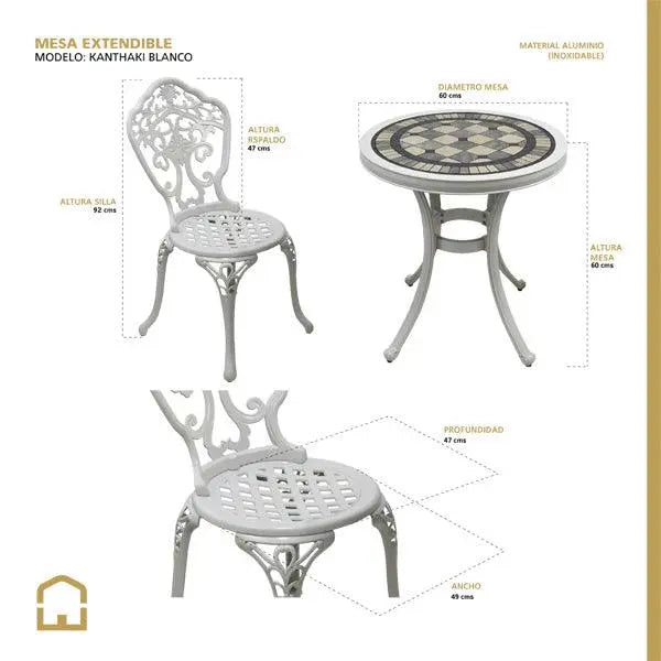 Cargue la imagen en el visor de la galería, Set para Exterior e Interior Color Blanco KANTHAKI-S-2112