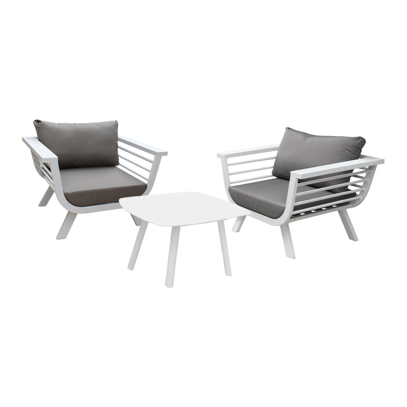 Cargue la imagen en el visor de la galería, Set para Exterior e Interior de Aluminio Color Blanco FRIO BISTRO-CS12 CasaEaster