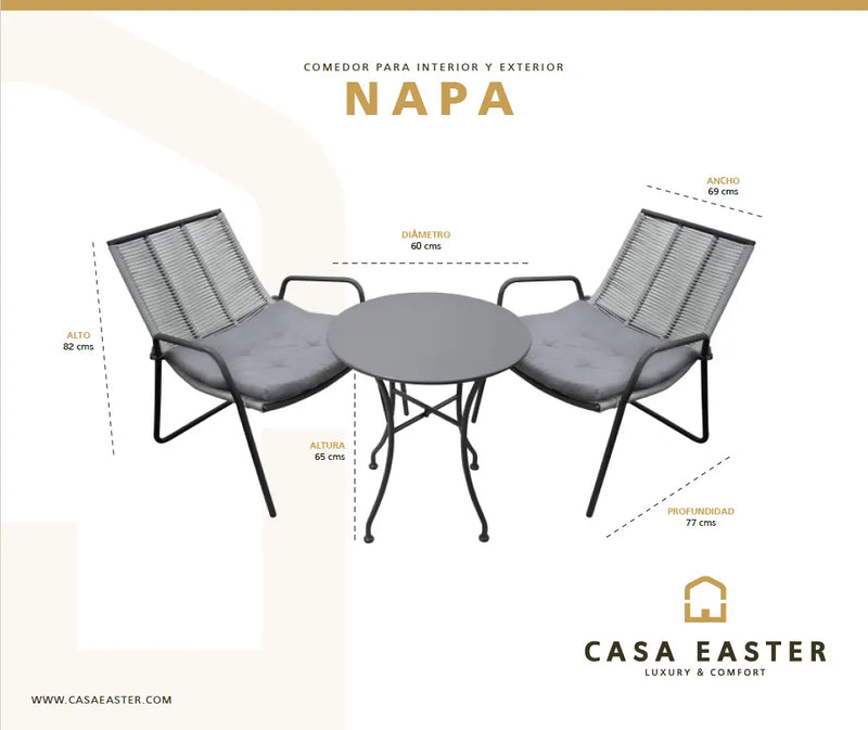Cargue la imagen en el visor de la galería, Set para Exterior e Interior de Aluminio NAPA BISTRO-4236474684